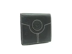 LANCEL ランセル レザー 二つ折り 財布 札入れ 小銭入れ カード入れ ウォレット メンズ ブラック系 DI9534のサムネイル