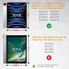 2022/ ケース 12.9 Pro iPad Fintie マーブルパープル)