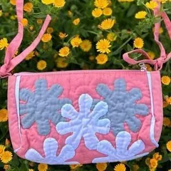 NO.158 ハワイアンキルトバッグ ハンドメイド ロケラニ 薔薇♡