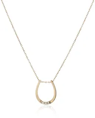 【人気商品】[ディーコレクション] D-COLLECTION K10ピンクゴールドダイヤモンド ホースシューネックレス 0.02ct DN11066PG-