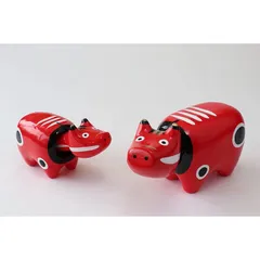 数量限定品 赤べこJR 新幹線 3体セット はやぶさ こまち かがやき 野沢民芸 赤べこがはやぶさ・こまちに!?手のひらサイズの「新幹線豆べこ