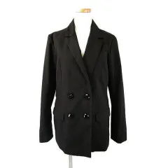 コルザ COLZA ジャケット テーラードカラー ダブル ブラック 黒 M