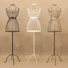 古道具ビンテージ品◾️鉄脚アイアンベース トルソー  マネキンボディー レディース アンティーク 鉄脚 トルソー 5号 / ie22_169 | 古道具 イエノコモノ