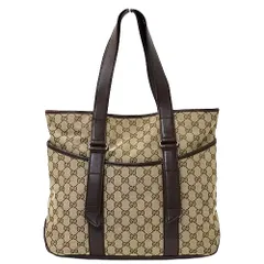 良品✨️GUCCI トートバッグ GGキャンバス ブラウン 145971 A4