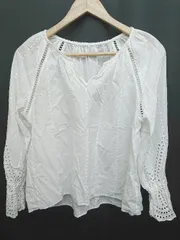 ◇ ⊂ Φ URBAN RESEARCH アーバンリサーチ デザインレース 長袖 ブラウス カットソー サイズF アイボリー系 レディース P  【1407100016051】