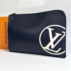 極美品◎ LOUIS VUITTON ルイヴィトン トリヨン ポシェット クラッチバッグ ポーチ ジュール GM レザー ブラック ホワイト モノクロ シルバー金具 エピ LVサークル L字ファスナー ビトン