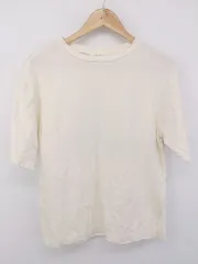 ◇ BONLECILL ボンルシール プリント 五分袖 Tシャツ カットソー サイズF ライトベージュ系 グレー系 マルチ レディース P  【1212290003138】