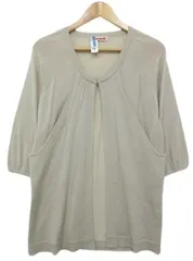 【送料無料】maomade マオメイド ロング ニットカーディガン ベージュ系 レディース Mサイズ ■管理番号L21445AWS19-190411-50（4）5/31