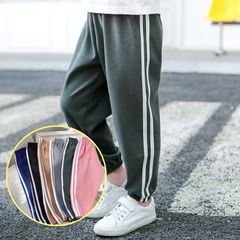 キッズロングパンツ【100㎝】グリーン　ライン　ジャージ　長ズボン