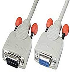 LINDY RS232延長ケーブル、オス/メス、1:1接続、0.5m(型番:31518) ::46050