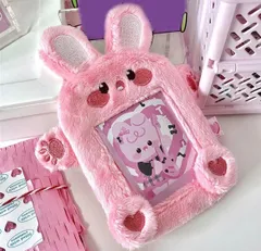トレカホルダー【cute☆ピンクウサギ🐰】韓国 トレカケース BTSジョングク seventeen セブチ ジョシュア straykids スキズ リノ チャンビン TXT トゥバ スビン 推し活
