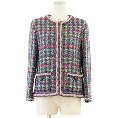 美品】CHANEL シャネル ジャケット P60751 ニット デニム ノーカラー  