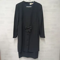 [NINA RICCI]ニナリッチ フォーマル ワンピース 長袖 レディース 古着 サイズ7AR S  ブラック（い-241，ト）