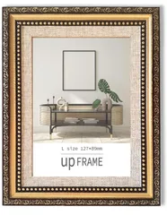 新品 アンティーク風 写真立て おしゃれ フォトフレーム 額縁 御洒落 樹脂製 置き掛け兼用 レトロ アンティーク ヴィンテージ 壁掛け 卓上 縦横兼用 額縁 (写真L版 Gold)