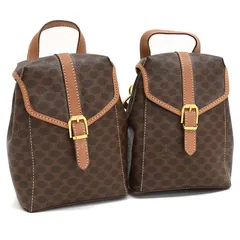 【中古】セリーヌ/ミニバッグ×2/ショルダーバッグ/ボディバッグ/E2658/マカダム/キャンバス/ブラウン/CELINE