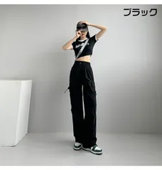 カーゴパンツ レディース ワークパンツ ロング丈 カジュアルパンツ ロングパンツ ウエストゴム ボトムス おしゃれ カジュアル 着痩せ 体型カバー ヒップホップ ダンス衣装 ファッションskwss02