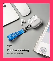 【スタッフおすすめ！】[Ringke] キーホルダー キーチェーン キーリング カラビナ 防水シート ターポリン 素材 ケース 用 チャーム スマホ ストラップ イヤフォンケース、バッグ、カメラ、IDカードホルダー 対応