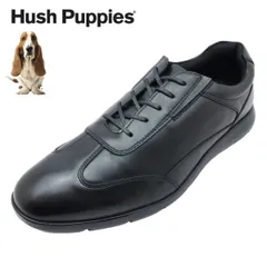 Hush Puppies ハッシュパピー メンズ レザー スニーカー ウォーキングシューズ  M-7123T 7123T 紐靴 本革 ビジネス　ブラックのサムネイル
