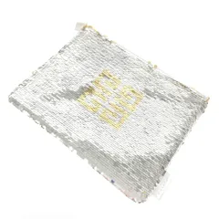 新品同様 GIVENCHY ジバンシィ  ポーチ   シルバーカラー  レディース スパンコール 4Gロゴ　240001147509