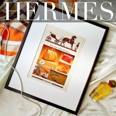 【HERMES】アンティーク　ポスター 1989 広告＞HERMES エルメス 香水 ポスター ヴィンテージ アート