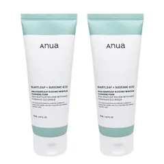 ● 2本セット アヌア ハートリーフ サクシニック モイスチャー クレンジングフォーム 150ml クレンジング 洗顔 メイク落とし リニューアル 韓国コスメ Anua