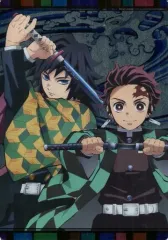 【中古】雑貨 冨岡義勇＆竈門炭治郎 メタリックアートパネル 「一番くじ 鬼滅の刃 ～肆～ 誰よりも強靭な刃となれ」 H賞