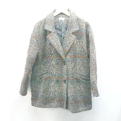 ◇ nemne store ツイード ミックスカラー ゆったり ダブル 長袖 コート サイズF ブラウン レディース E 【1309250032908】のサムネイル
