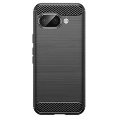 Google Pixel 9a ケース カーボン調 薄型 耐衝撃 ソフト ケース 【Color】ブラック