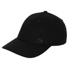 Calvin Klein メンズ 2021 クラシック コットン 調節可能 6パネル ベースボールキャップ, ブラック/チャーコール, One Size [ブラック/チャーコール] [Free Size]