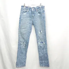 ◇ Θ Levi's リーバイス ダメージ加工 スキニージーンズ サイズ28 ブルー レディース E  【1503060010990】