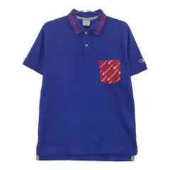 サイズ：MEDIUM CHAMPION GOLF チャンピオンゴルフ  半袖ポロシャツ  ブルー系 [240001594374]# ゴルフウェア メンズ ストスト