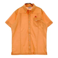 サイズ：L ADIDAS GOLF アディダスゴルフ  半袖シャツ ボーダー柄 オレンジ系 [240101407263]# ゴルフウェア メンズ ストスト
