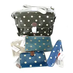 キャスキッドソン Cath Kidston タグ付き ポーチセット 5点 まとめ ショルダーバッグ 二つ折り財布 折りたたみ傘 ドット柄 青 ブルー 