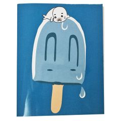 [수량 한정] 아이스 북형 후센 참깨 찬 스티커 크기 높이 7.5cm × 폭 6cm GO! 40장 GO! 소년 아시베 종이 Planet) ASST108 스몰 플래닛 (Small