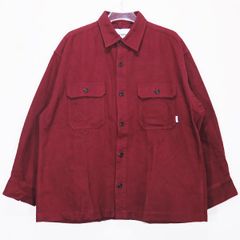 WTAPS ダブルタップス 23AW DECK 02/LS/COTTON.TWILL 232TQDT-SHM03 デッキ ロングスリーブ シャツ コットン ツイル 長袖 バーガンディ サイズ03(L)