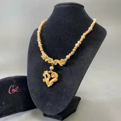 g29 Christian Lacroix クリスチャンラクロワ ヴィンテージ ゴールド × パールビーズ ハートモチーフ ネックレス GOLD レトロ アクセサリー 保存袋付きのサムネイル