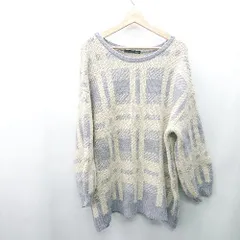◇ ⊇ Heather ヘザー 総柄 長袖 ニット サイズF ベージュ レディース E  【1409240008552】