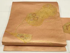 平和屋着物◎中国三大刺繍　汕頭刺繍　スワトウ刺繍　九寸名古屋帯　鼓　金糸　正絹　逸品　AABB4891wj