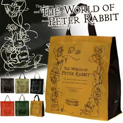 ピーターラビット 0647-00 スクエアトートバッグ Mサイズ Peter Rabbit グッズ 雑貨 トートバック レディース うさぎ バイカラー 折りたたみ A4収納可能 動物 アニマル　