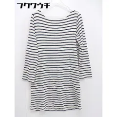 ◇ Kaon カオン ボーダー リボン 長袖 ミニ ワンピース サイズF アイボリー ネイビー レディース 【中古】 【1106030000870】のサムネイル