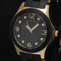 稼働 マークバイマークジェイコブス MBM2540 ラウンド QZ ブラック文字盤 レディース腕時計 TKD 2000000 NSK