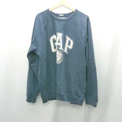 ◇ ⊇ GAP ギャップ ブランドロゴ 長袖 トレーナー サイズXL ネイビー レディース E  【1502060002844】