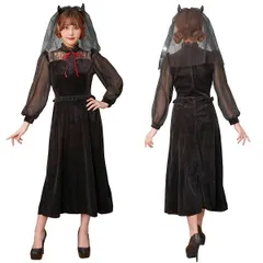 クラシックロングデビル [デビル コスプレ ロングスカート 悪魔かわいい セクシー 映え ハロウィン コスプレ ]【_886310】