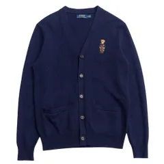 POLO RALPH LAUREN ポロ・ラルフローレン カーディガン サイズXS カシミヤ混 ニット Vネック ポロベア ブランド古着【中古】20250911/RA6052
