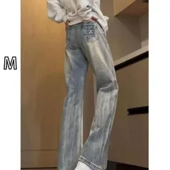 [M]春 コーデ メンズ 用 服 紳士服 アメリカン ストリート ストレート スリム ハイウエスト パンツ フレアジーンズ ライトニング 春秋  カジュアル 通勤スタイル 重ね着コーデ ゆったりシルエット 快適フィット 動きやすい デイリー