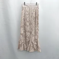 ◇ ⊂ COCODEAL ココディールディール レース マーメード ロング フレア スカート サイズ２ アイボリー系 レディース E  【1501230041249】