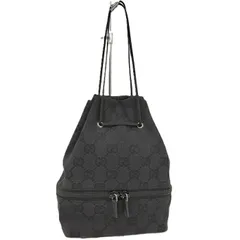 【未使用級】GUCCI グッチ ポーチ ミニバッグ 巾着 GG キャンバス 黒 未使用級】GUCCI グッチ ポーチ ミニバッグ 巾着 GG キャンバス 黒