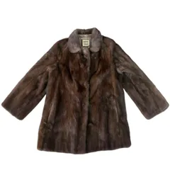 毛皮　サフロン ファーコート　13サイズ　ブラウン　レディース 毛皮サフロン ファーコート13サイズブラウンレディース