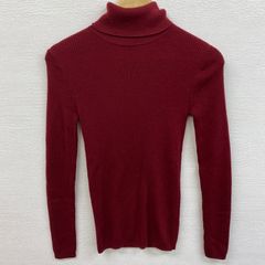 無印良品　レディース　タートルネックニット　赤　サイズM