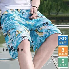 一部！サーフパンツ メンズ 海パン 海水パンツ サーフショーツ ゆったり 海 大きいサイズ ショートパンツ プール ハーフパンツ 短パン 水着 リゾート  zeg3v753392のサムネイル